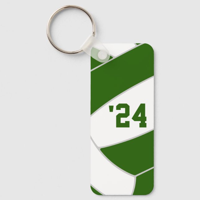 Volleyballtrainer personalisierte Geschenke grün Schlüsselanhänger (Vorderseite)