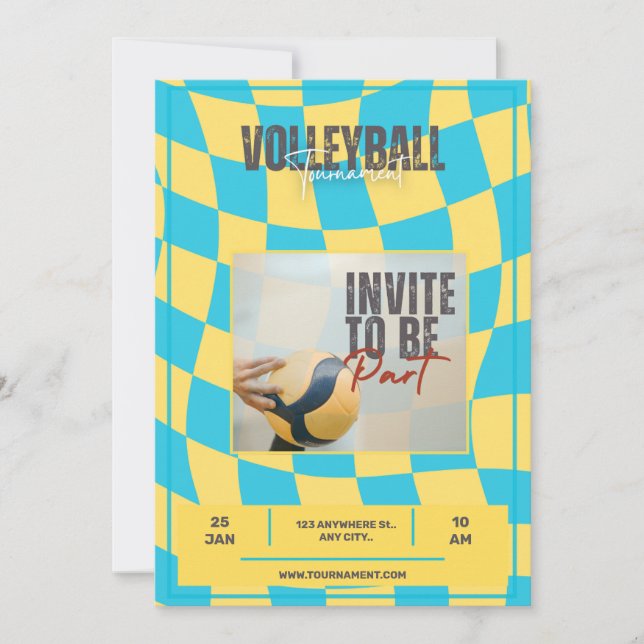 Volleyballturnier Einladung (Vorderseite)