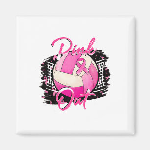 Volleybll Pink Out Brustkrebs Bewusstsein Pink R Magnet