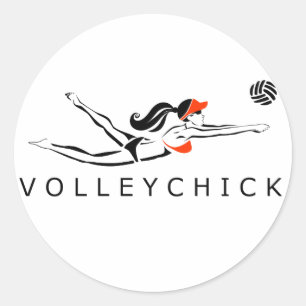 VolleyChick DiveChick 2010 Runder Aufkleber