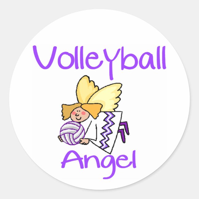 VolleyChick VB Angel Runder Aufkleber (Vorderseite)