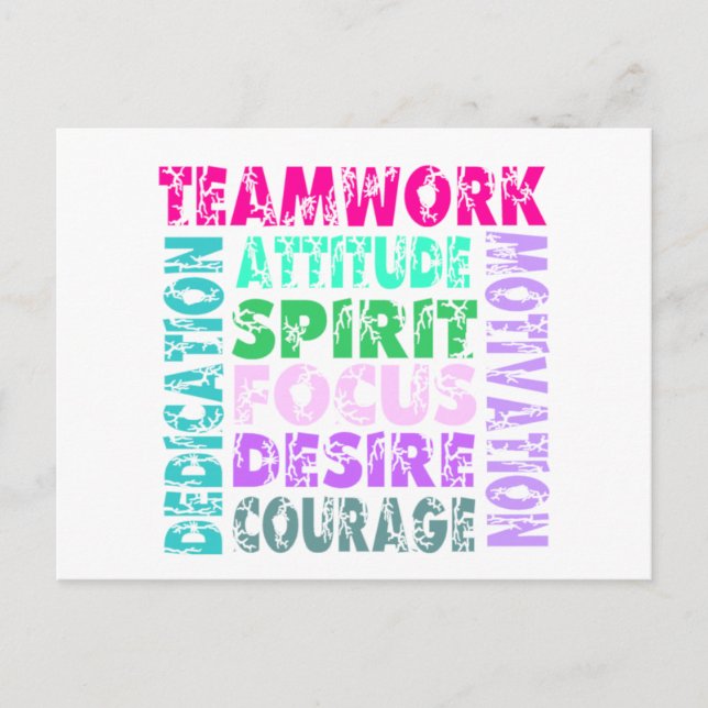 VolleyChick's Teamwork Postkarte (Vorderseite)