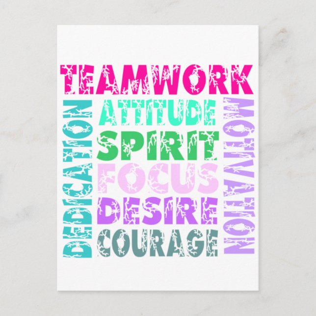 VolleyChick's Teamwork Postkarte (Vorderseite)