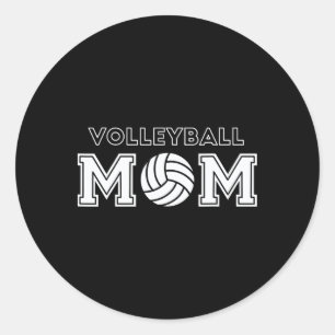 Volleyll Mama Funny Mothers Day Sport Daughter Wom Runder Aufkleber