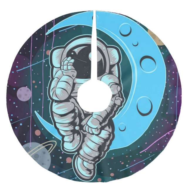 Vollfarbe Polyester Weihnachtsbaumdecke (Vorderseite)