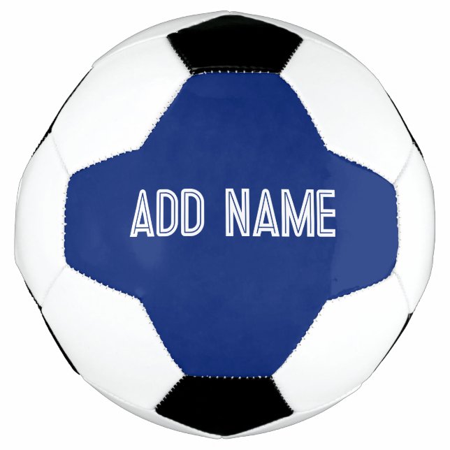 Vollfarben dunkelblau - Name hinzufügen Fußball (Vorderseite)
