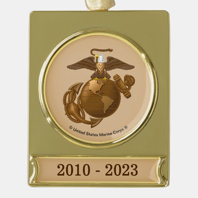 Vollfarbige EGA - Bronze Banner-Ornament Gold (Vorderseite)