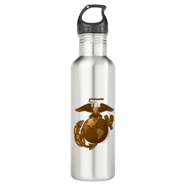 Vollfarbige EGA - Bronze Edelstahlflasche (Vorderseite)