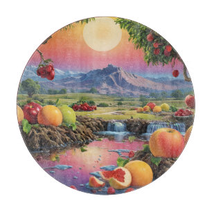 Vollfarbiges Fruchtspektrum 1 Schneidebrett