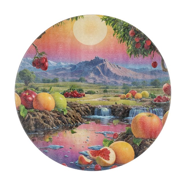 Vollfarbiges Fruchtspektrum 1 Schneidebrett (Vorderseite)