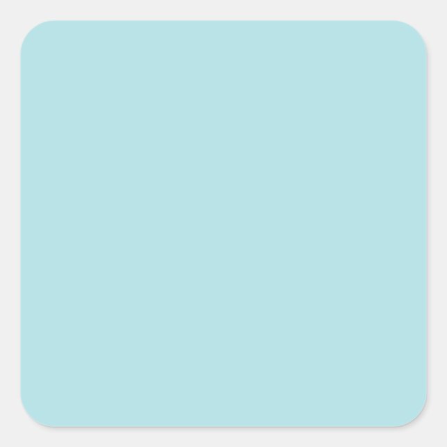 Vollfarbiges helles Pulver blau Quadratischer Aufkleber (Vorderseite)