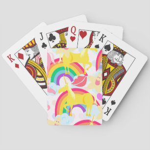 Völlig achtziger Einhorn Regenbogen Explosion Spielkarten