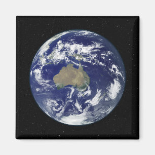 Völlig beleuchtete Erde zentrierte auf Australien Magnet