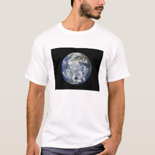 Völlig beleuchtete Erde zentrierte auf dem Nordpo T-Shirt