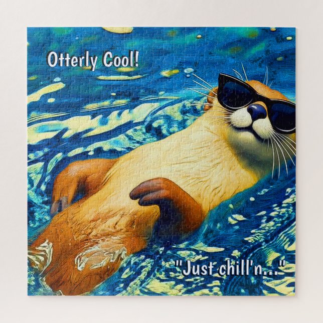 Völlig cool! - Fischotter lustiges Design (Vertikal)