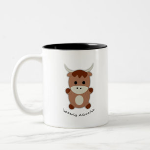Völlig entzückende Kuh Zweifarbige Tasse