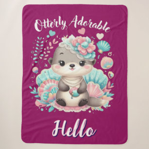 Völlig entzückender süßer Kawaii-Otter Sherpadecke