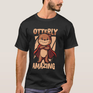 Völlig Erstaunliche Superhelden Cape Otter Liebhab T-Shirt