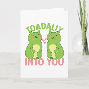 Völlig in dich verliebt lustiger Frosch Valentinst Karte