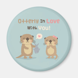 Völlig in dich verliebt Otter-Wortspiel Liebesgest Magnet