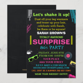 völlig phantastische 80er-Party Einladung