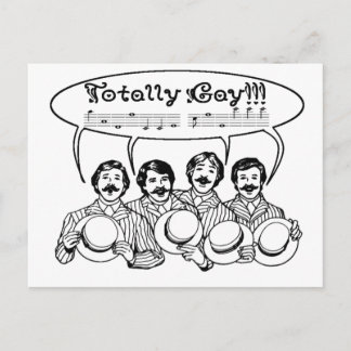Völlig schwule Barbershop-Quartett Postkarte