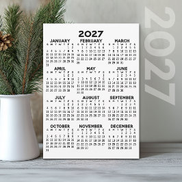 Volljähriger Ansichtskalender Schwarz-weiße Karte