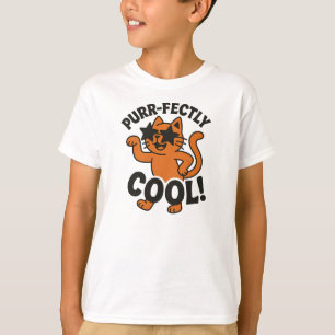 Vollkommen Coole Funky Orange Katze Grafik T-Shirt