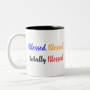 vollkommen gesegnet zweifarbige tasse