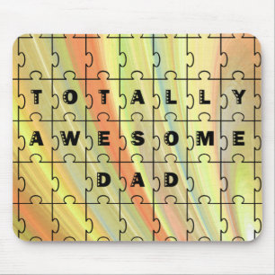 Vollkommen toller Papa-Puzzle gelb/braun Mousepad