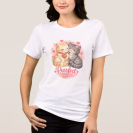Vollkommen zusammen süße Katzen Shirt – Romantisch