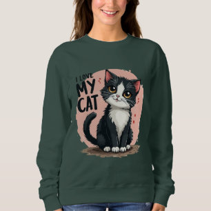 „Vollkommene Liebe“ „Ich liebe meine Katze“ „Schnu Sweatshirt