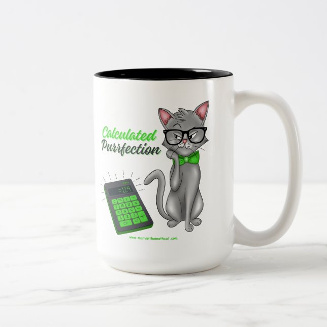 Vollkommene Schnurr-Math Cat Tasse (Rechts)