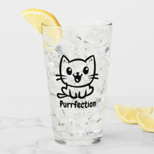 Vollkommenheit, sehr süße Anime-Katze Glas