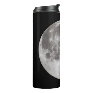 Vollmond am Himmel in der Nacht Thermosbecher