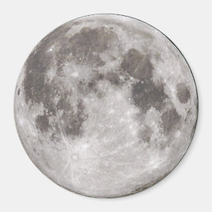 Vollmond am schwarzen Himmel Magnet