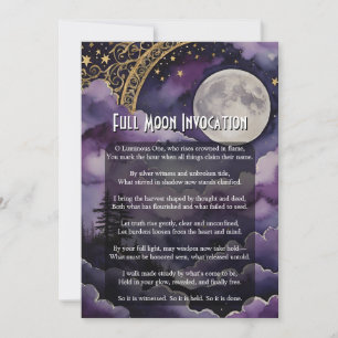Vollmond-Anrufungs-Pagan-Gebetsritualkarte Einladung