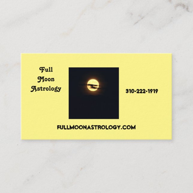 Vollmond Astrologie-Visitenkarte Visitenkarte (Vorderseite)