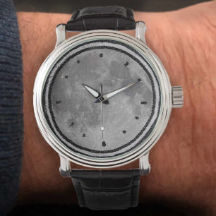 Vollmond-Astronomie-Bild Armbanduhr
