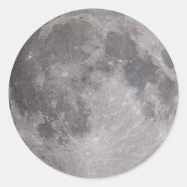 Vollmond Astronomie-Thema Runder Aufkleber