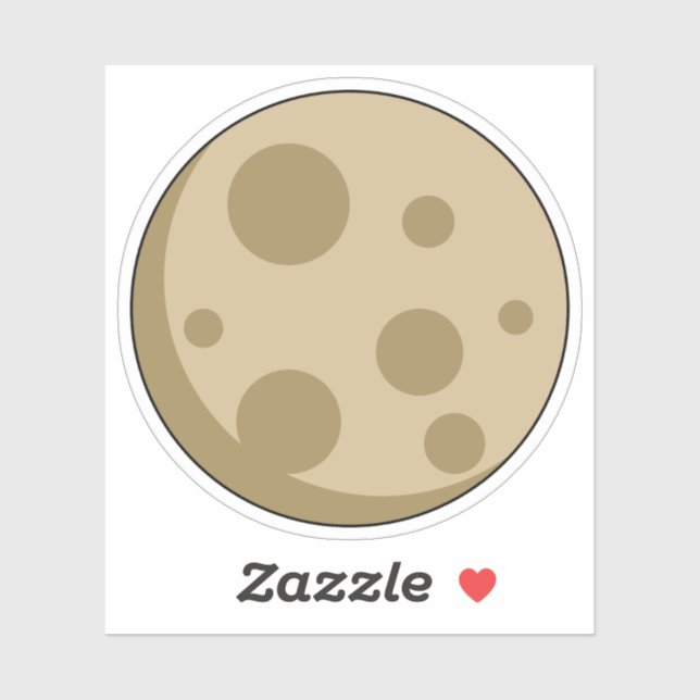 Vollmond Aufkleber (Blatt)