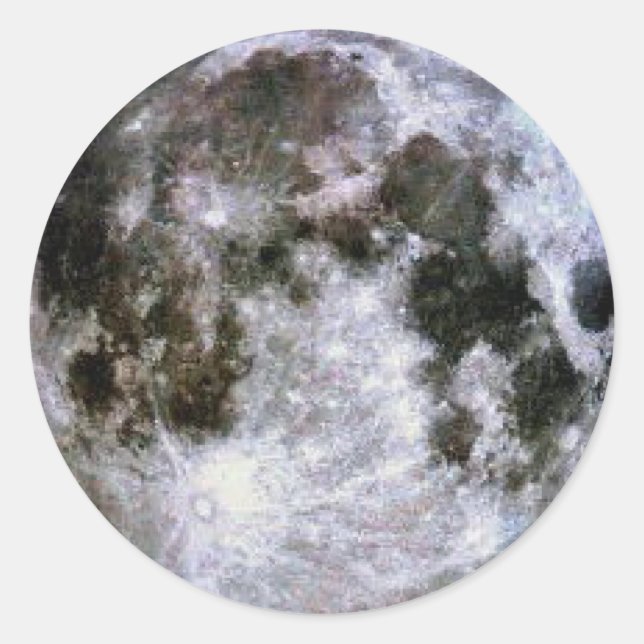 Vollmond-Aufkleber Runder Aufkleber (Vorderseite)