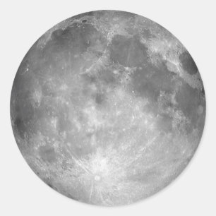 Vollmond-Aufkleber Runder Aufkleber