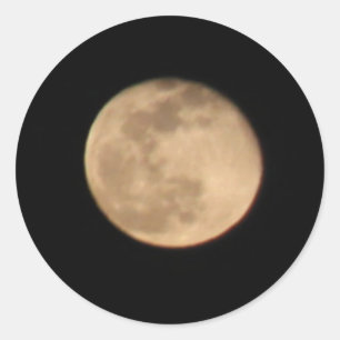 Vollmond-Aufkleber Runder Aufkleber