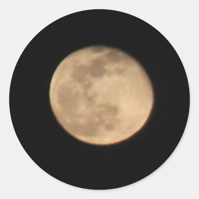 Vollmond-Aufkleber Runder Aufkleber (Vorderseite)