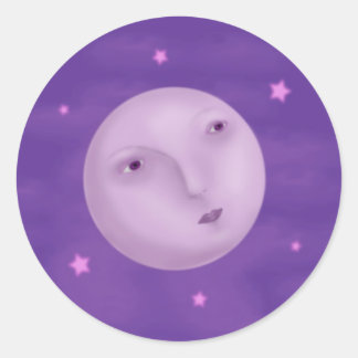 Vollmond-Aufkleber Runder Aufkleber