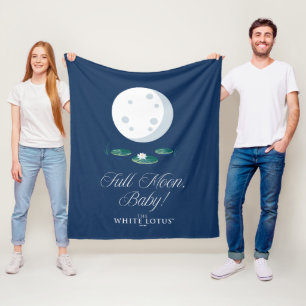 Vollmond, Baby! - Der weiße Lotus Fleecedecke