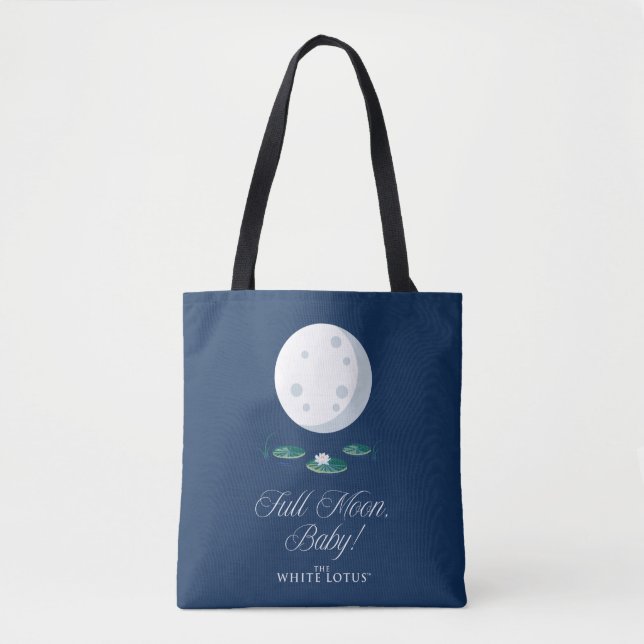 Vollmond, Baby! - Der weiße Lotus Tasche (Vorderseite)