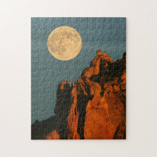 Vollmond Basaltklippen Smith Rock State Park