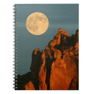 Vollmond   Basaltklippen Smith Rock State Park Notizblock
